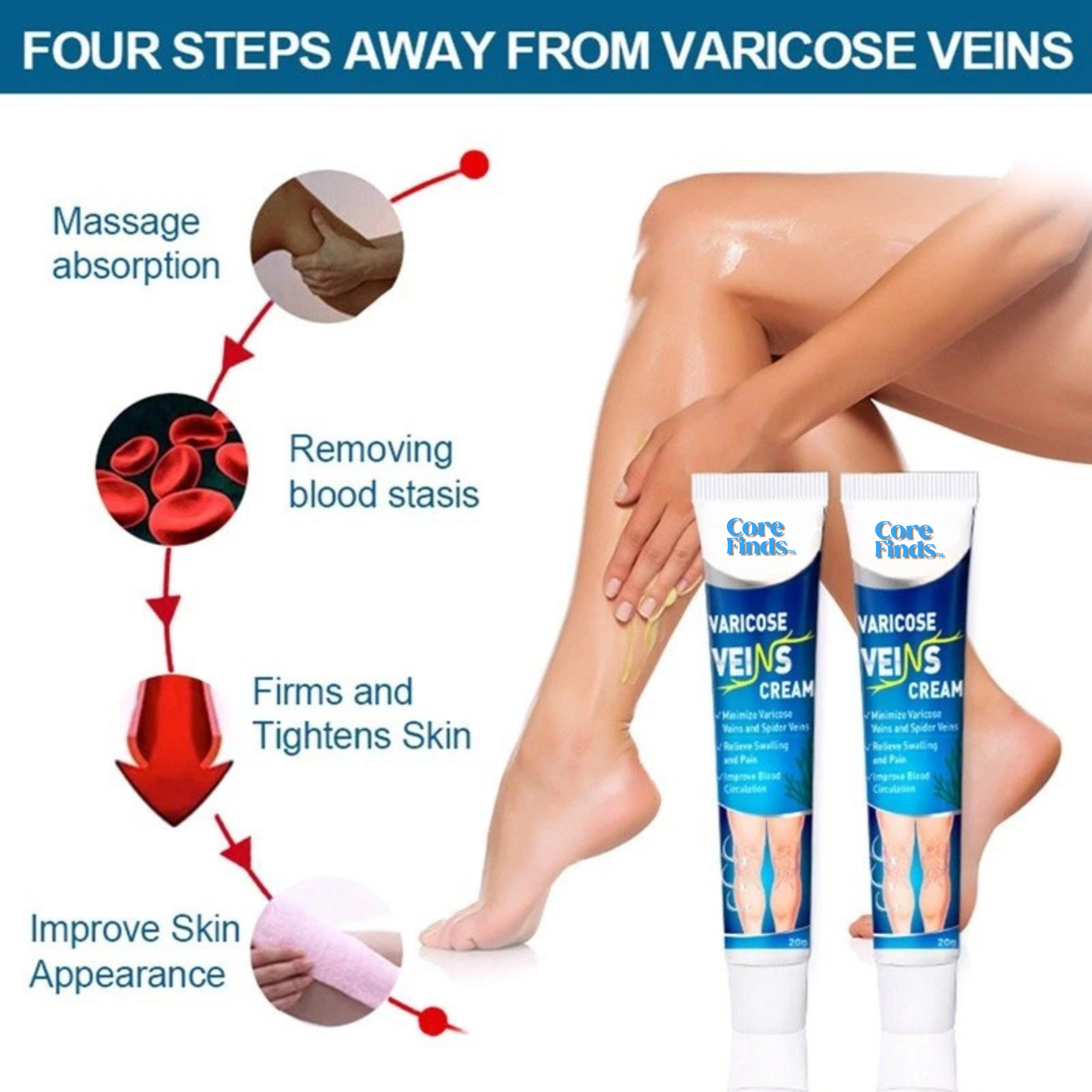 𝐕𝐞𝐢𝐧𝐄𝐚𝐬𝐞™ Varicose Vein Treatment Cream Leg