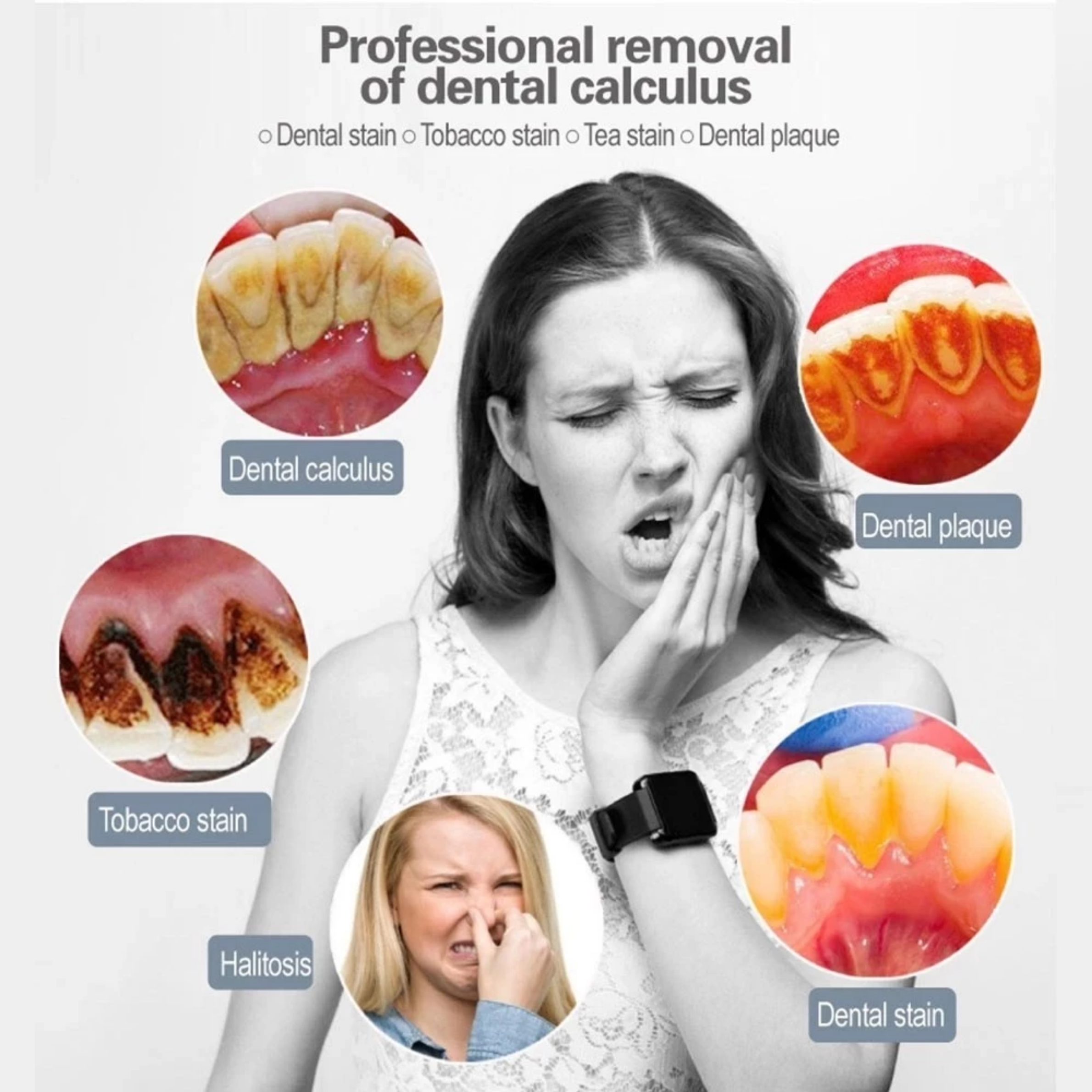 𝐃𝐞𝐧𝐭𝐢𝐪𝐮𝐞™ 6 in 1 Portable Electric Toothbrush