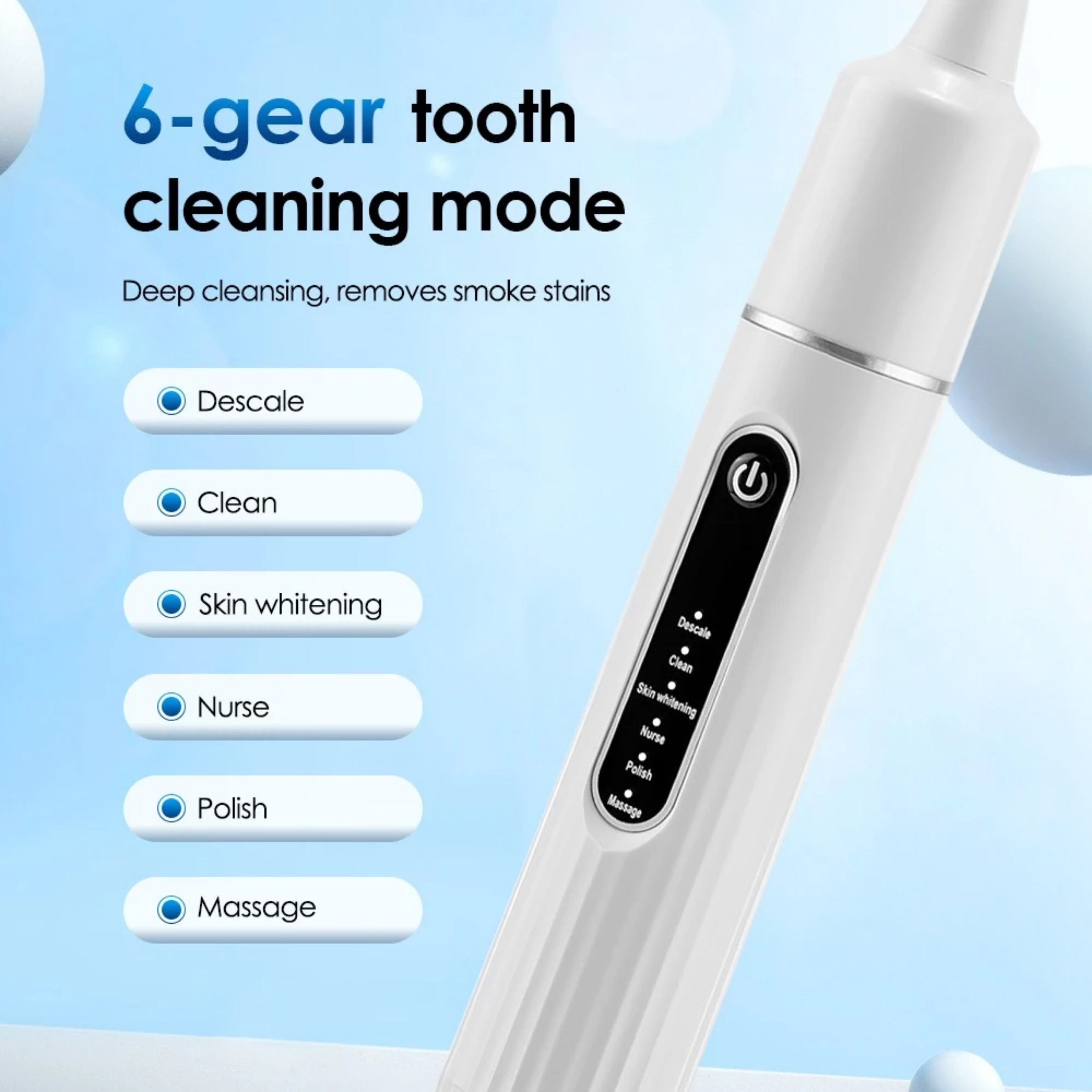 𝐃𝐞𝐧𝐭𝐢𝐪𝐮𝐞™ 6 in 1 Portable Electric Toothbrush