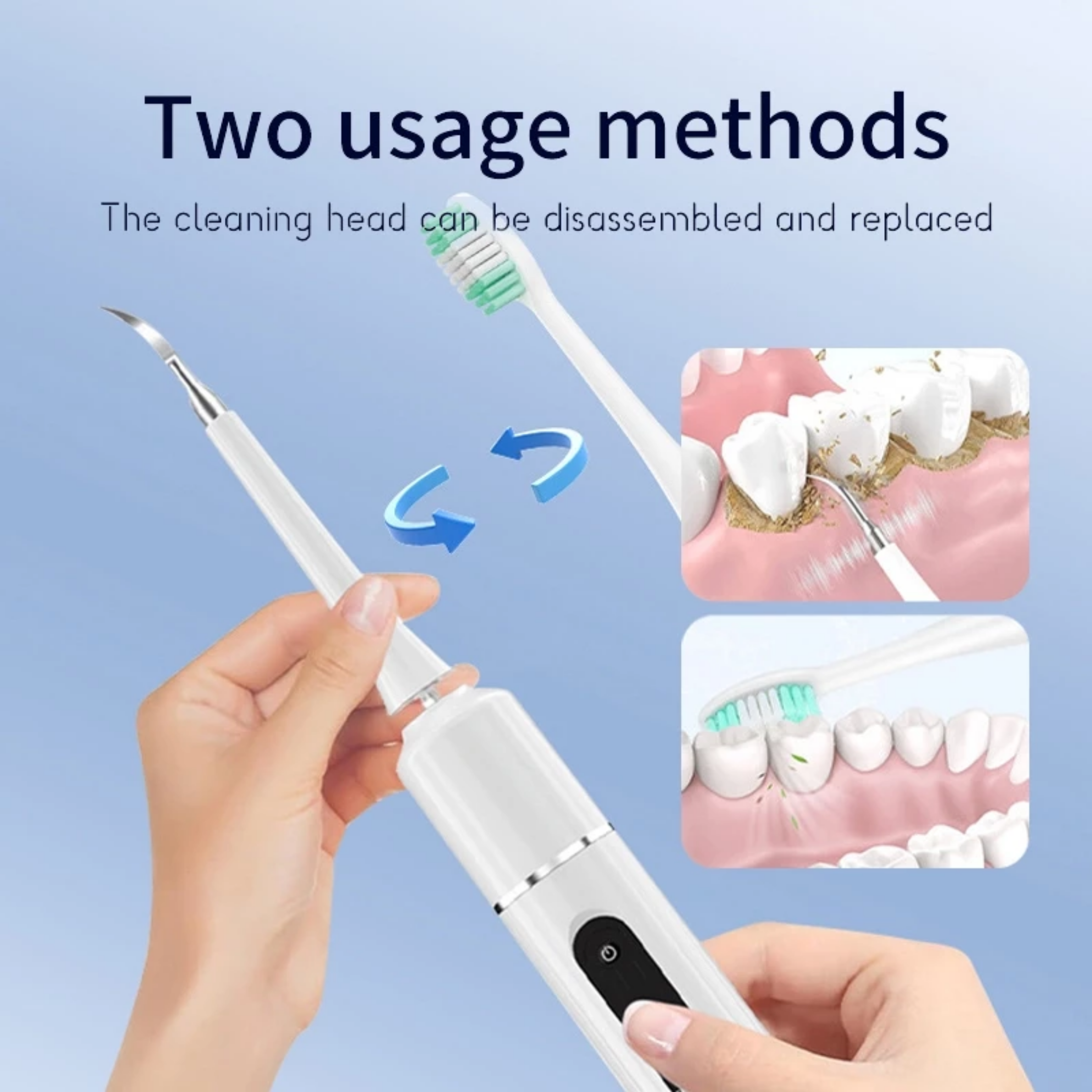 𝐃𝐞𝐧𝐭𝐢𝐪𝐮𝐞™ 6 in 1 Portable Electric Toothbrush