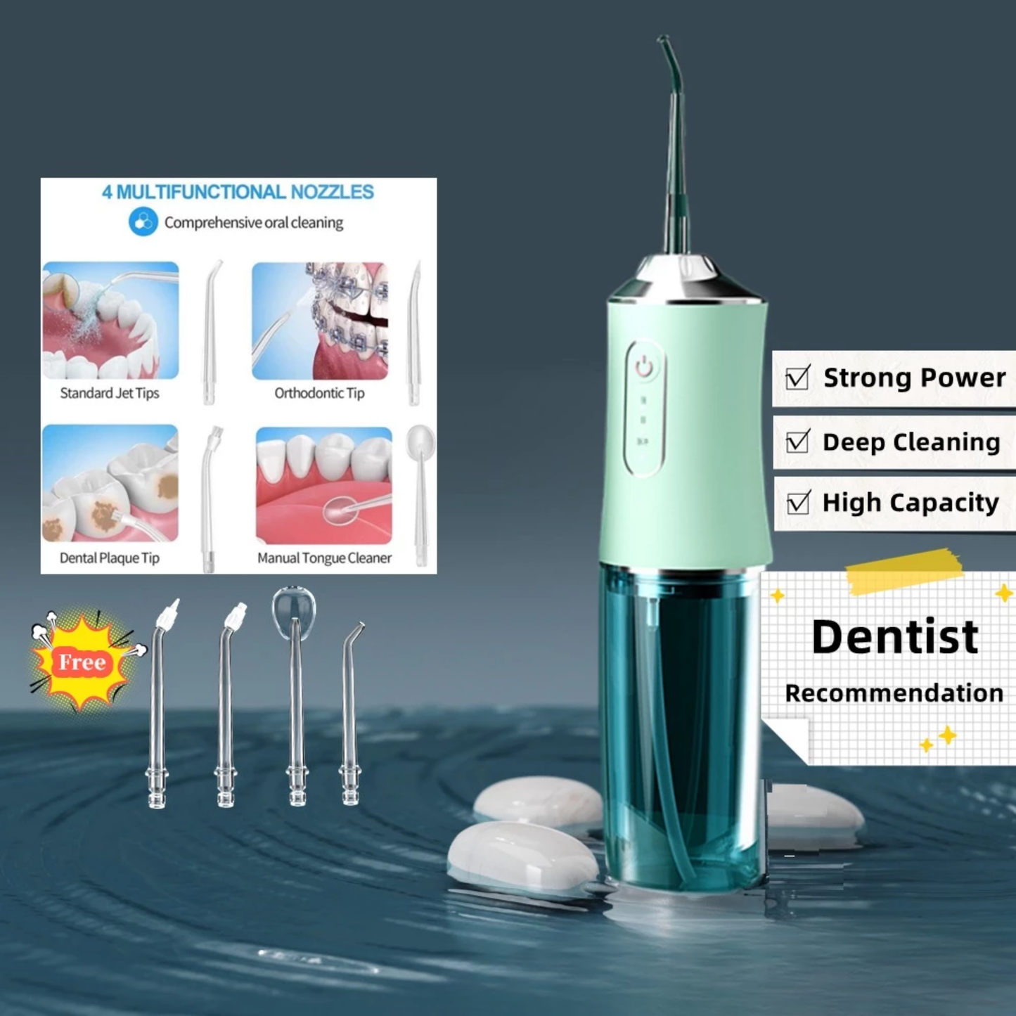 𝐔𝐥𝐭𝐫𝐚𝐬𝐨𝐧𝐢𝐜™ Water Dental Flosser