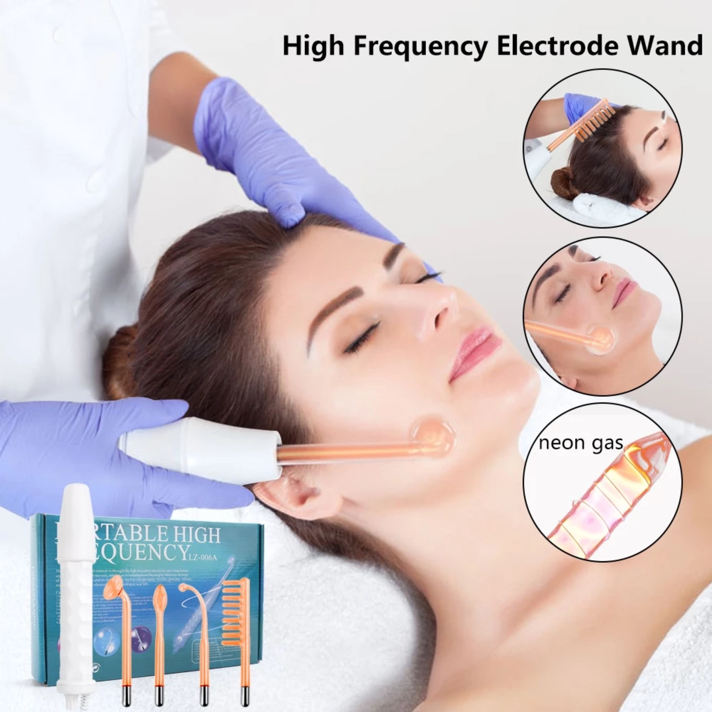 𝐃𝐞𝐫𝐦𝐚𝐯𝐮𝐞™ 4 in 1 Massager 4 Tube Electrode Wand Set