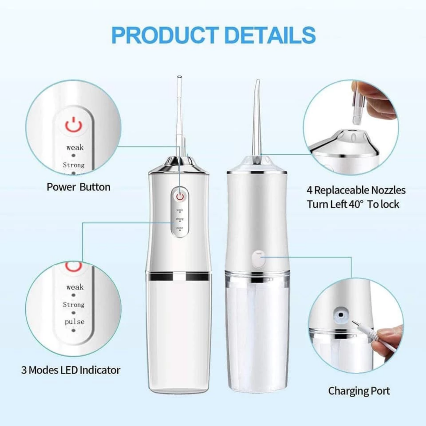 𝐔𝐥𝐭𝐫𝐚𝐬𝐨𝐧𝐢𝐜™ Water Dental Flosser