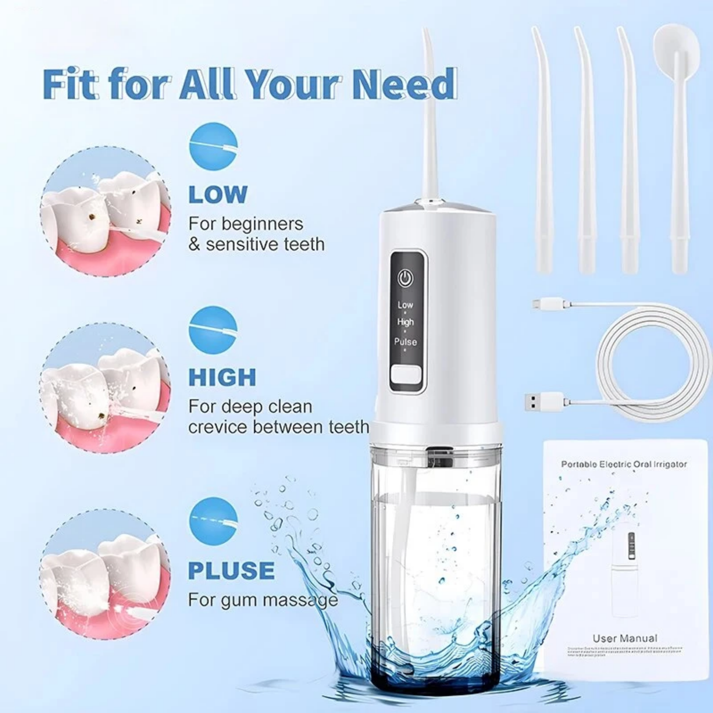 𝐔𝐥𝐭𝐫𝐚𝐬𝐨𝐧𝐢𝐜™ Water Dental Flosser