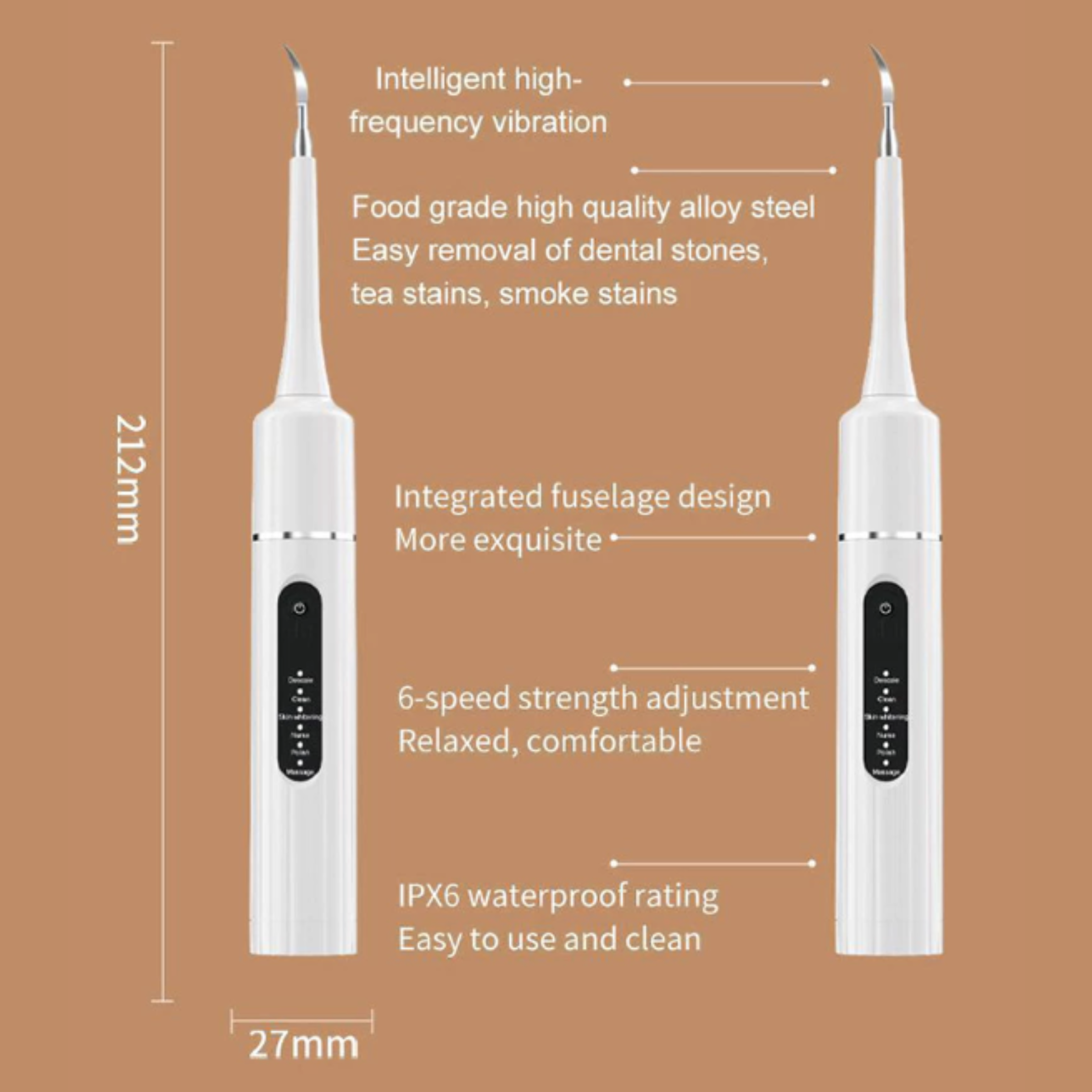 𝐃𝐞𝐧𝐭𝐢𝐪𝐮𝐞™ 6 in 1 Portable Electric Toothbrush