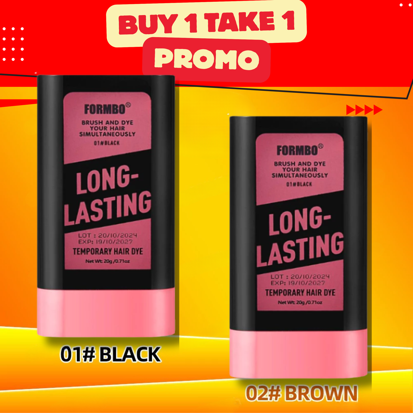 𝐇𝐮𝐞𝐒𝐭𝐢𝐜𝐤™ Long-Lasting Temporary Hair Dye Stick